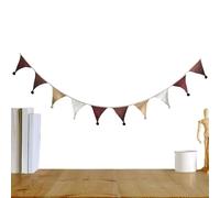 Bannière de fanions | 2,7 m en tissu de coton - Guirlande de fanions colorés et amusants pour école, salle de classe, Pâques, fête prénatale, fête d'anniversaire, chambre d'enfant