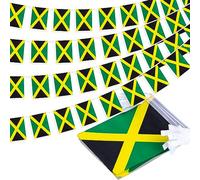 Bannière de fanions de la Jamaïque, petit mini drapeaux jamaïcains, décoration nationale pour l'école, les fêtes, les événements sportifs, les festivals patriotiques, 10 m et 30 drapeaux