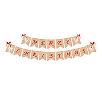 Guirlande De Toile De Jute De Noël Guirlande De Cheminée De Noël Bannière De Toile De Jute De Noël Bannière Joyeux Noël Bannière De Bannières De Noël Accessoires