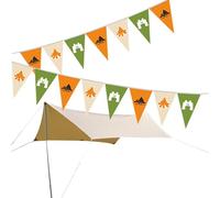 Bannière de fanions multicolores pour l'extérieur - Guirlande de fanions colorés de 4,9 m avec 15 drapeaux pour grande ouverture