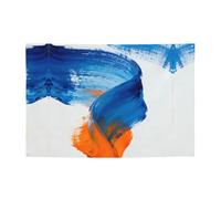 Bannière de fête à encre bleue et orange - Bannières pour décorations adaptées pour les anniversaires, Noël et événements festifs