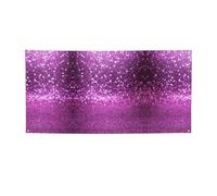Bannière de fête à paillettes violettes scintillantes pour tous les événements, drapeaux lumineux pour anniversaire, Thanksgiving et plus encore