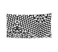 Bannière de fête à suspendre à motif à pois noirs et blancs pour décoration de maison, cour, anniversaire, Noël, Halloween