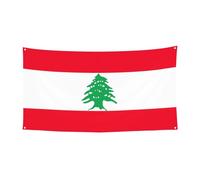 Bannière de fête à suspendre avec drapeau du Liban pour anniversaire, Noël, Halloween