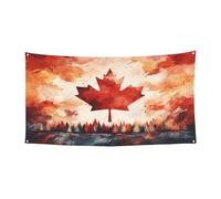 Bannière de fête avec drapeau canadien, décoration extérieure et intérieure, durable et résistante aux UV, parfaite pour un anniversaire, Halloween, et plus encore