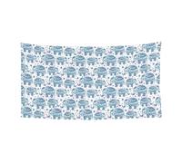 Bannière de fête bohème avec imprimé éléphant pour intérieur et extérieur