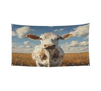 Bannière de fête « Cattle on the Prairie », décoration extérieure et intérieure, durable et résistante aux UV, parfaite pour un anniversaire, Halloween, etc