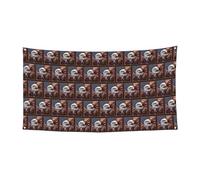 Bannière de fête de Noël et d'Halloween avec impression aigle chauve américain, décoration durable à suspendre adaptée pour la maison, le jardin, les bars