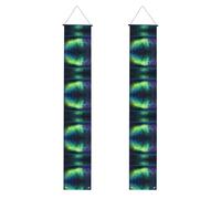 Bannière de fête de remise de diplôme avec motif aurores boréales - Décoration intérieure et extérieure