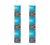 Bannière de fête de remise de diplôme de baleines de mer profonde - Une bannière polyvalente pour une utilisation en intérieur et en extérieur, parfaite pour une variété de célébrations de remise de