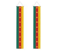 Bannière de fête de remise de diplôme Drapeau du Cameroun - Une bannière polyvalente pour une utilisation en intérieur et en extérieur, parfaite pour une variété de célébrations de remise de diplôme