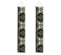 Bannière de fête de remise de diplôme Panda dans une forêt de bambou - Décoration intérieure et extérieure