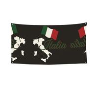 Bannière de fête d'Halloween à suspendre avec impression silhouette italienne pour les vacances, 1 pièce, idéale pour les rassemblements d'Halloween et de Noël