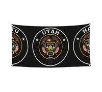 Bannière de fête d'Halloween à suspendre Utah State pour les vacances, 1 pièce, idéale pour les rassemblements d'Halloween et de Noël