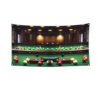 Bannière de fête d'Halloween imprimée de billard, décoration extérieure pour clôture, porche, jardin, vacances, décoration à suspendre