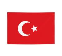 Bannière de fête drapeau de la Turquie 119,4 x 180,3 cm, adaptée pour Halloween, Noël, les fêtes, les rassemblements et autres bannières de vacances