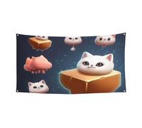 Bannière de fête en forme de chat suspendu, décoration extérieure et intérieure, durable et résistante aux UV, parfaite pour un anniversaire, Halloween, et plus encore