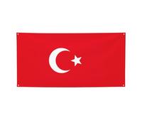 Bannière de fête imprimée drapeau de la Turquie, bannière pour tous les événements, drapeaux lumineux pour anniversaire, Thanksgiving et plus encore