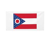 Bannière de fête imprimée drapeau de l'État de l'Ohio, décorations pour toutes les occasions, pour Thanksgiving, fêtes d'anniversaire et plus encore