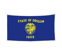 Bannière de fête imprimée drapeau de l'État de l'Oregon pour Noël, Halloween, réunions d'amis, anniversaire.