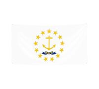 Bannière de fête imprimée drapeau de l'État du Rhode Island pour Noël, Halloween, réunions d'amis, anniversaire.