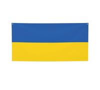 Bannière de fête imprimée drapeau de l'Ukraine, panneau d'anniversaire, Nouvel An, décorations de fête de Noël.