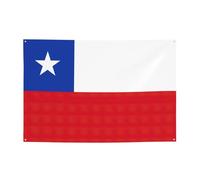 Bannière de fête imprimée drapeau du Chili - Noël, fête nocturne, amis rassemblés, maison, jardin, bar, voiture, bateau