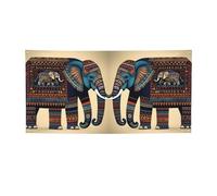 Bannière de fête imprimée éléphant aztèque, bannière pour tous les événements, drapeaux lumineux pour anniversaire, Thanksgiving et plus encore