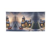 Bannière de fête imprimée « Merry Christmas », décorations pour toutes les occasions, pour Thanksgiving, fêtes d'anniversaire et plus encore