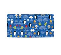 Bannière de fête imprimée pingouin tortue, décorations pour toutes les occasions, pour Thanksgiving, fêtes d'anniversaire et plus encore