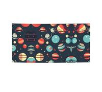 Bannière de fête imprimée planète spatiale pour entreprise, événement, anniversaire, décoration de fête, intérieur ou extérieur