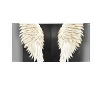 Bannière de fête imprimée plumes d'ange sur le thème du Nouvel An, décorations de fête de Noël.