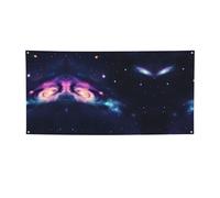 Bannière de fête imprimée univers galaxie espace, décoration de vacances pour Halloween, Noël, pour la maison/jardin/fêtes