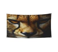 Bannière de fête léopard, décoration extérieure et intérieure, durable et résistante aux UV, parfaite pour un anniversaire, Halloween, et plus encore