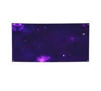 Bannière de fête magique avec imprimé ciel galaxie pour entreprise, événement, anniversaire, décoration de fête, intérieur ou extérieur