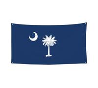 Bannière de fête multi-vacances imprimée drapeau de la Caroline du Sud, bannière à suspendre pour anniversaire, Noël, Halloween