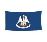 Bannière de fête multi-vacances imprimée drapeau de l'État de Louisiane, bannière à suspendre pour la maison, la cour, pour anniversaire, Noël, Halloween