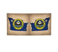 Bannière de fête polyvalente avec drapeau abstrait de l'Oregon, décorations pour événements, Thanksgiving, fêtes d'anniversaire, etc