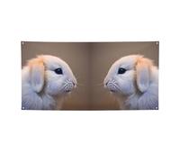 Bannière de fête polyvalente avec imprimé lapin pleuré, meilleures bannières pour événements, décorations de fête d'anniversaire