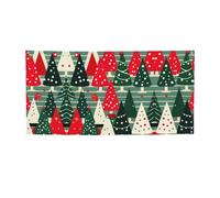 Bannière de fête polyvalente imprimée arbres de Noël, décorations pour événements, Thanksgiving, fêtes d'anniversaire, etc