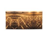 Bannière de fête polyvalente imprimée champ de blé, décorations pour événements, Thanksgiving, fêtes d'anniversaire, etc