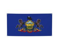 Bannière de fête polyvalente imprimée drapeau de l'État de Pennsylvanie, meilleurs drapeaux pour événements, décorations de fête d'anniversaire