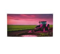 Bannière de fête polyvalente imprimée tracteur agricole, meilleurs drapeaux pour événements, décorations de fête d'anniversaire
