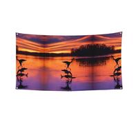 Bannière de fête pour intérieur ou extérieur Motif canards sauvages chasseurs volants