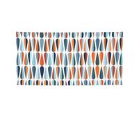 Bannière de fête rétro moderne du milieu du siècle avec des formes de goutte, bannière pour tous les événements, drapeaux lumineux pour anniversaire, Thanksgiving et plus encore