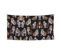 Bannière de fête réutilisable et facile à suspendre Motif bouledogues anglais Pour intérieur ou extérieur