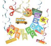 Bannière de Fête Scolaire en Papier, Lot 1, Décor Suspendu