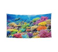 Bannière de fête sous-marine pour décoration extérieure et intérieure, durable et résistante aux UV, parfaite pour un anniversaire, Halloween, et plus encore