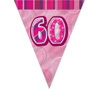 Bannière de fête unique avec le nombre 70, design scintillant, rose SG12003 (taille unique) (rose)