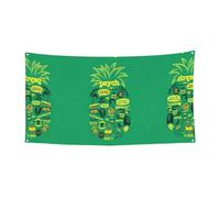 Bannière de fond à suspendre avec citation ananas psychologique pour fête d'anniversaire, festival, rassemblements